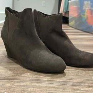 Dark brown ankle booties